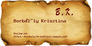 Borbély Krisztina névjegykártya
