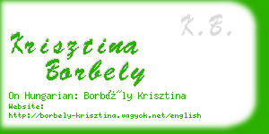 krisztina borbely business card